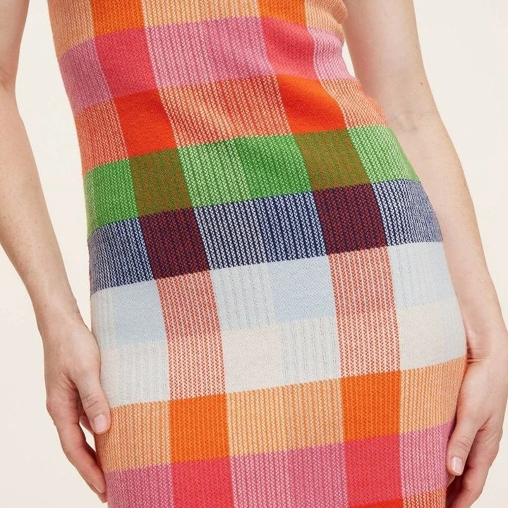 Kate Spade Target‎ XS Plaid Mini Sweater Dress Sleeveless Pullover Extra Small